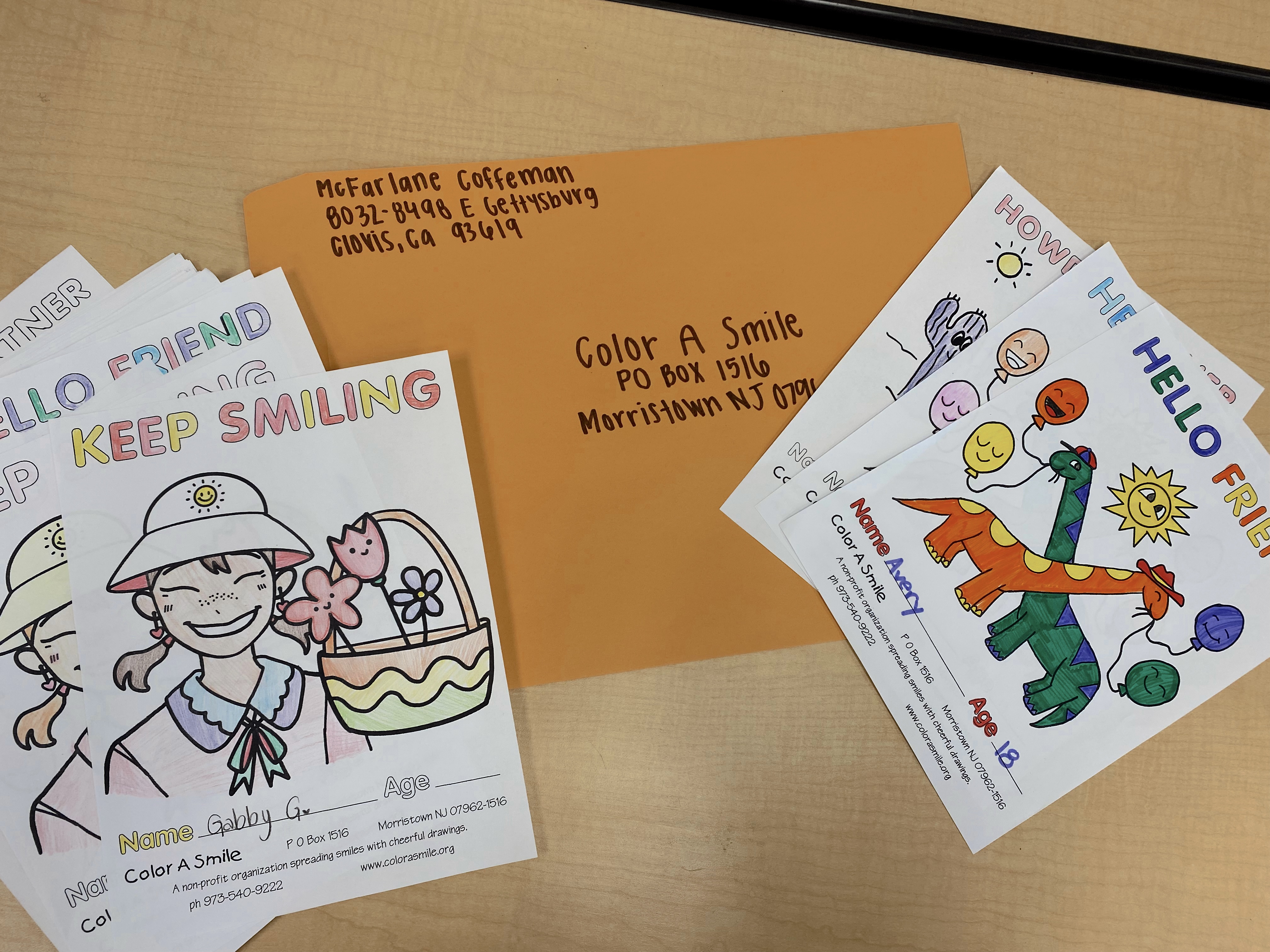 Cards students made