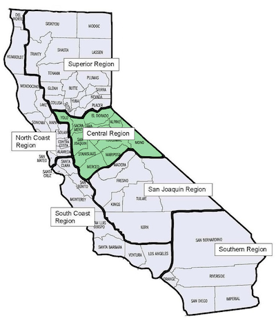 Central Region Map